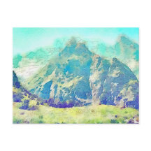 Mountain Landscape Watercolor