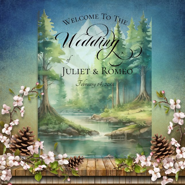 Mountain Landscape Welcome  Acrylic Sign (Creator Uploaded)