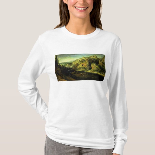 Mountain Landscape with a surprise attack, c.1585 T-Shirt (Front)