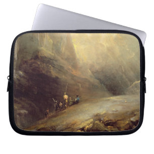 Mountain Landscape with Banditti, c.1780 (oil on c Laptop Sleeve