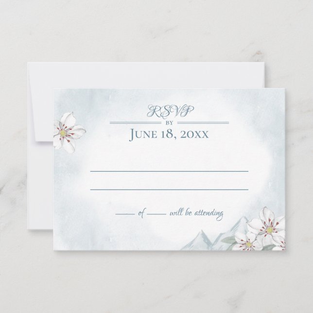 Mountain Laurel Wedding Response Card (Front)