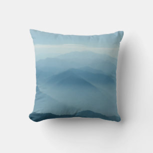 Mountain Layers: Scenic Abstract Cushion