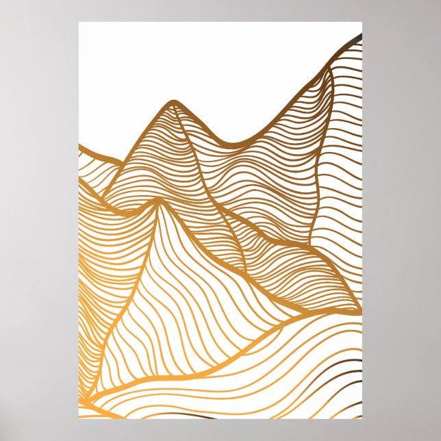 Mountain layout design in oriental style  poster (Front)