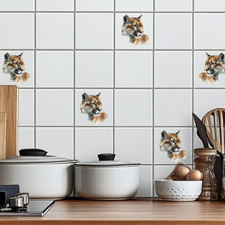 Mountain Lion Ceramic Tile