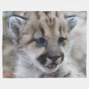 Mountain Lion Cub Fleece Blanket