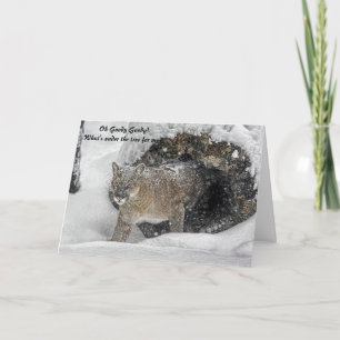 Mountain Lion Holiday Card