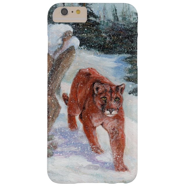 Mountain lion in snow Case-Mate iPhone case (Back)
