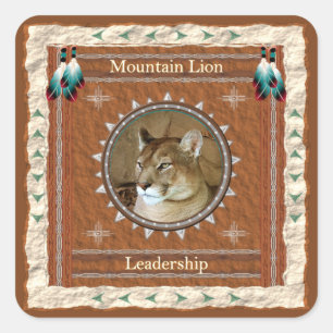 Mountain Lion Leadership Energy Square Sticker