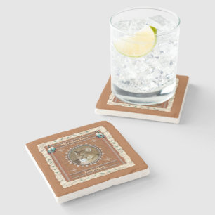Mountain Lion Leadership Energy Stone Coaster