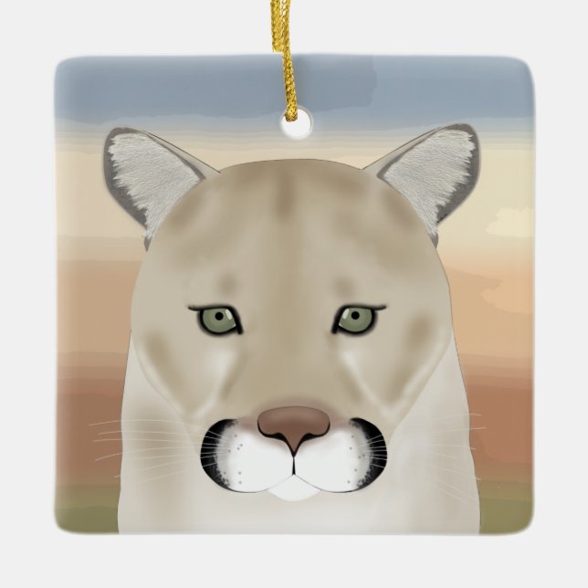 Mountain Lion Ornament (Front)