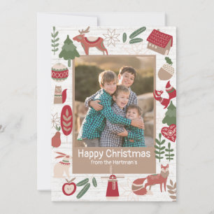 Mountain Lodge Holiday Folk Art with Photo Card