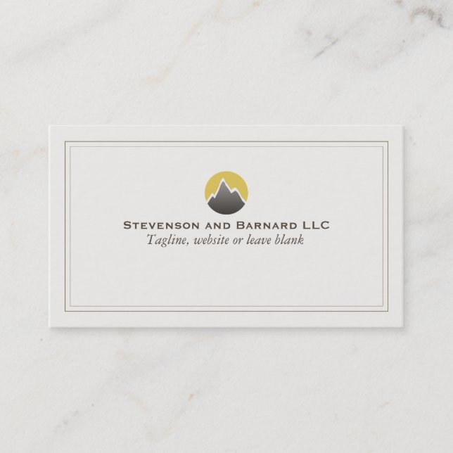 Mountain Logo Business Card (Front)
