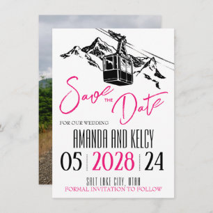 Mountain Love Magenta Save The Date