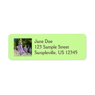 Mountain Lupins at Yosemite Return Address Label