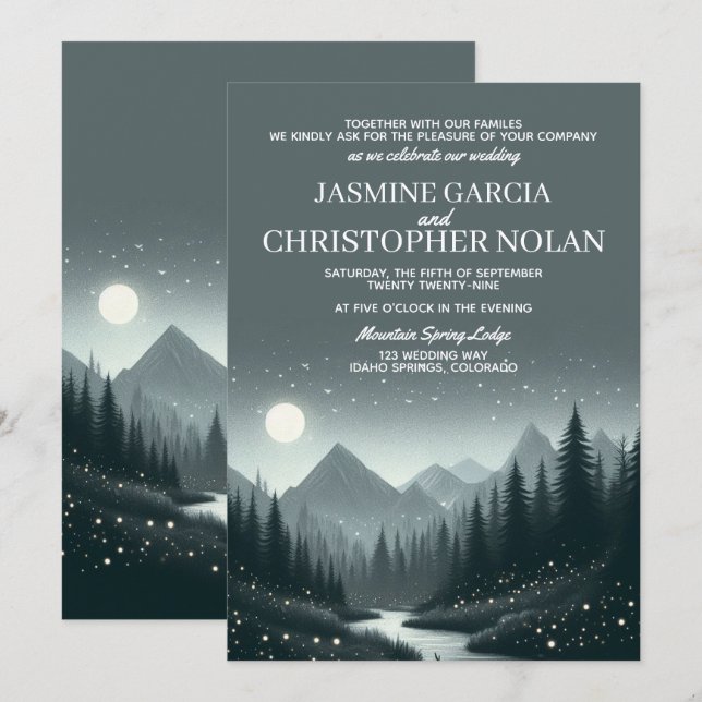 Mountain Magic Invitation (Front/Back)