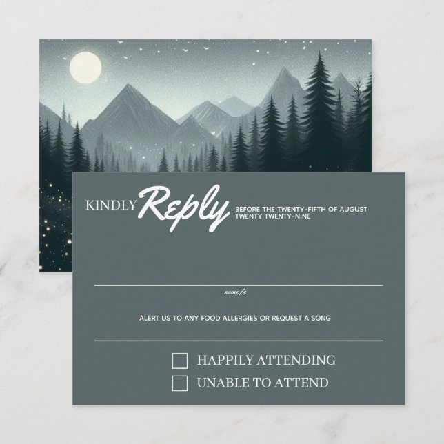 Mountain Magic RSVP Card (Front/Back)