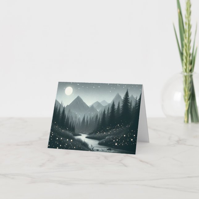 Mountain Magic Thank You Note Card (Front)