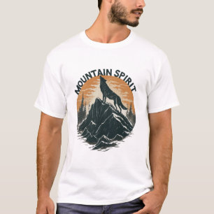 Mountain Majesty Wolf Howling on the Peak T-Shirt
