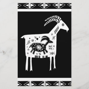 Mountain Mama Goat with Baby Stationery