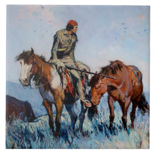 “Mountain Man” Western Art by WHD Koerner Ceramic Tile