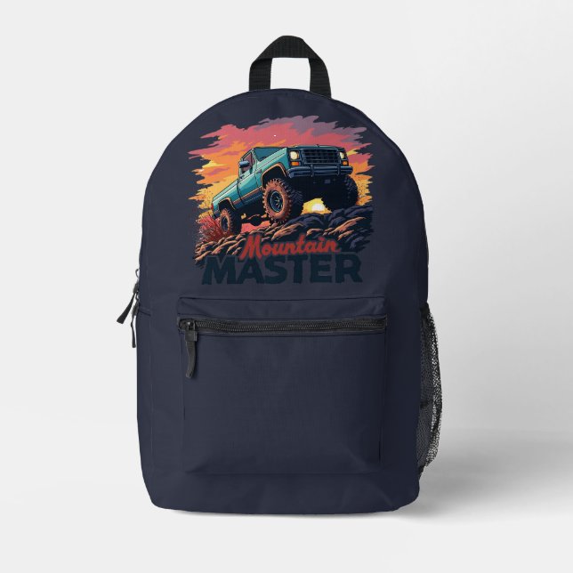 Mountain Master Off-Road Design Printed Backpack (Front)