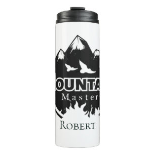 Mountain master, personalised hiker/biker  thermal tumbler