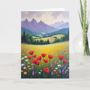 Mountain Meadow Birthday Card