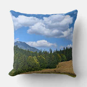 Mountain Meadow Landscape - Wild Nature Romania Cushion