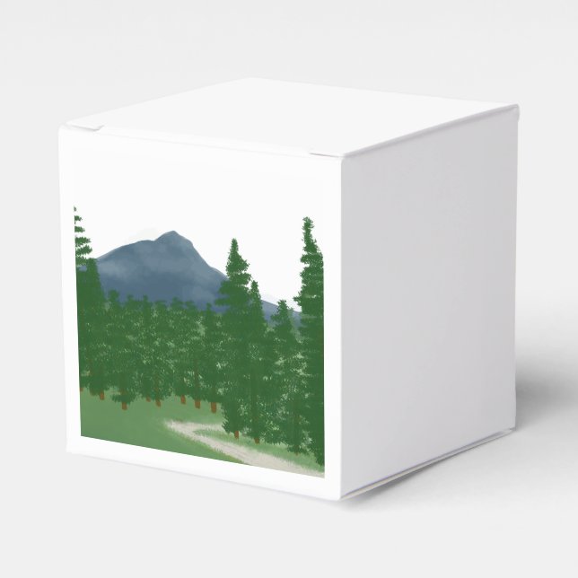 Mountain Meadow Trail Favour Box (Front Side)