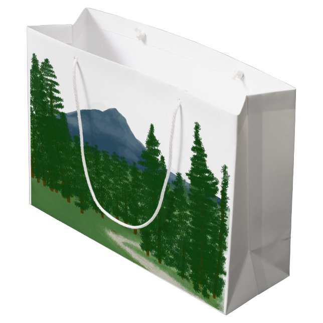Mountain Meadow Trail Large Gift Bag (Back Angled)