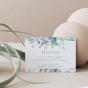 Mountain Meadow Watercolor Floral Reception Card