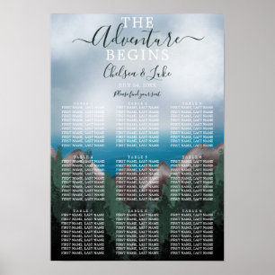 Mountain Meets Ocean Wedding Seating Chart