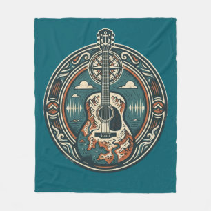 Mountain Melody Acoustic Guitar Crest Fleece Blank