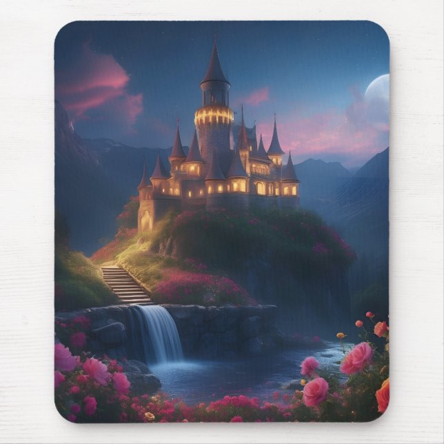 Mountain Midnight Castle Four Mouse Pad (Front)