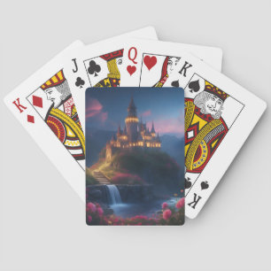 Mountain Midnight Castle Four Playing Cards