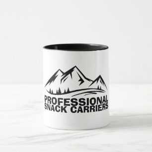 Mountain Minimal Outdoor Design hiking black Mug