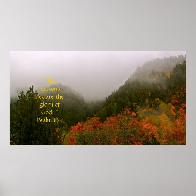 Mountain Mist Print w/Scripture Verse (Front)