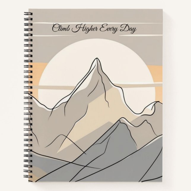 Mountain Moodline – Minimalist Nature Notebook (Front)