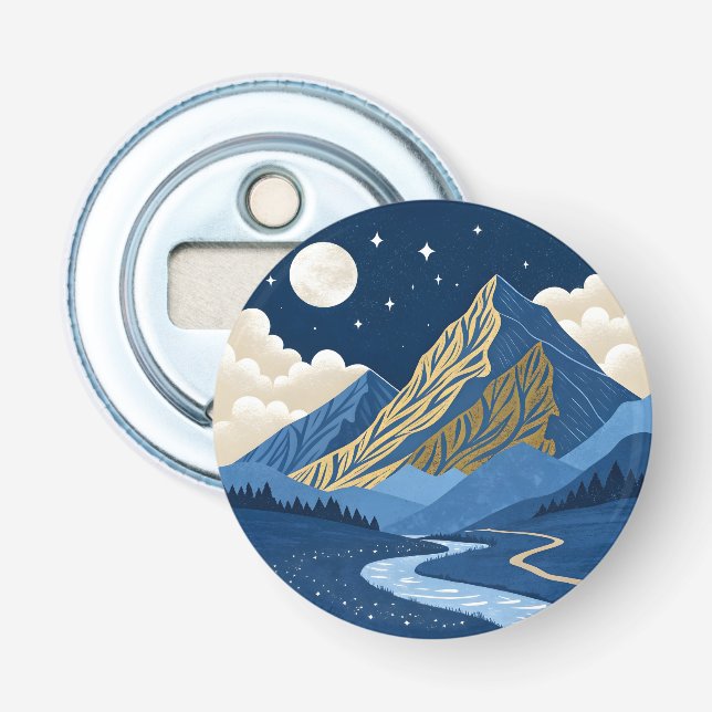 Mountain Moon Light Bottle Opener (Front)