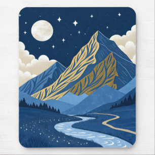 Mountain Moon Light Mouse Pad