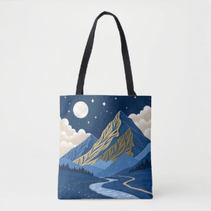 Mountain Moon Light Tote Bag