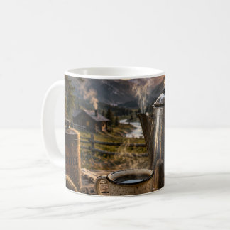 Mountain Morning Coffee Percolator – Rustic Cabin Mug