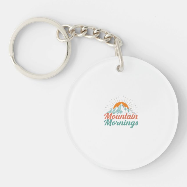 Mountain Mornings Key Ring (Front)