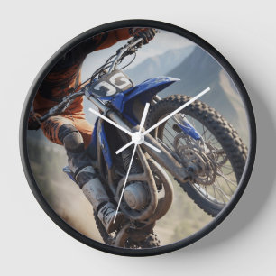 Mountain Motocross Racing Clock