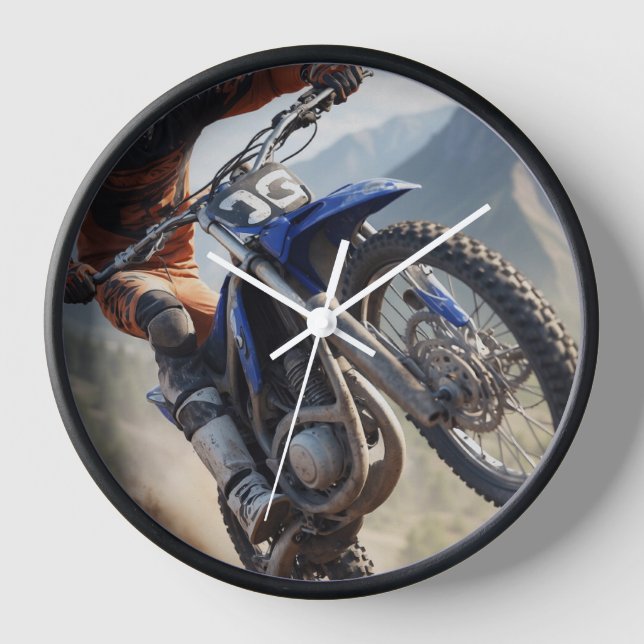 Mountain Motocross Racing Clock (Front)