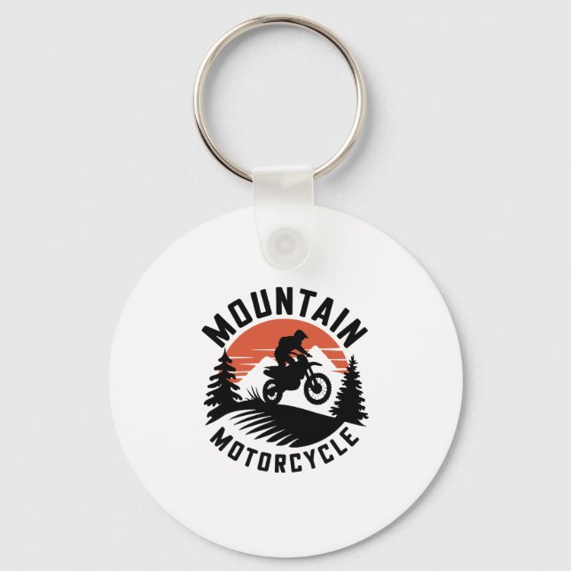 Mountain Motorcycle Key Ring (Front)