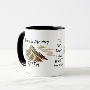  Mountain Moving Brown Bible Verse Personalise Mug