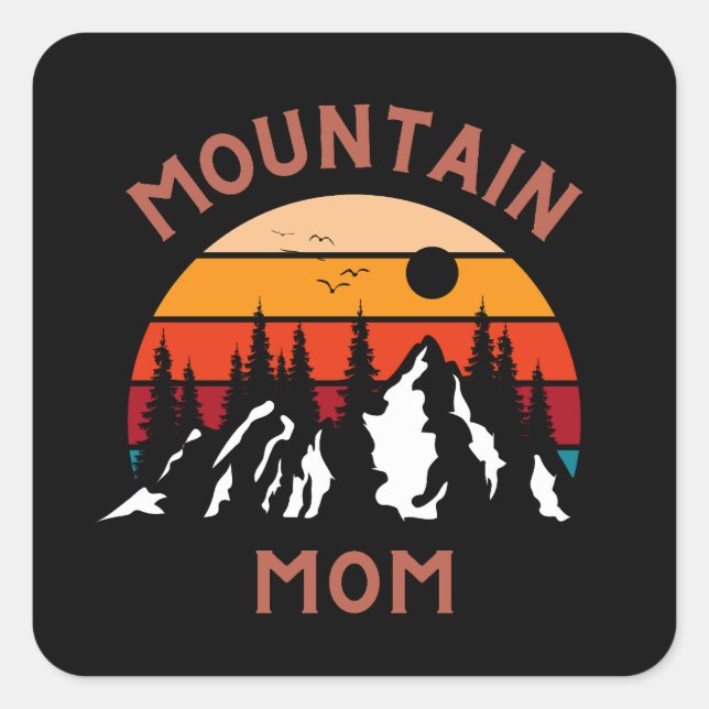 Mountain Mum Square Sticker (Front)