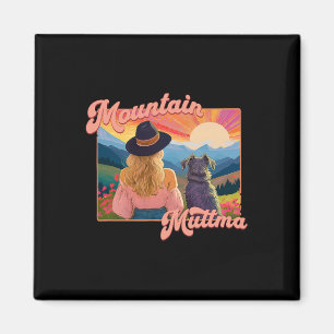 Mountain Muttma Boho Dog Hiking Trail Camping Adve Magnet