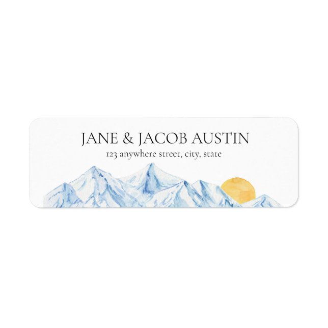 Mountain Nature Winter Landscape Return Address Label (Front)